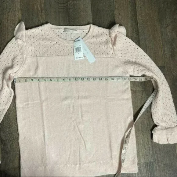 One Grey Day Light Pink Long Sleeve Sweater Size M $198 - Picture 6 of 8